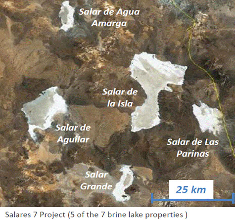 Salares 7 Project (5 of 7 brine lake properties)